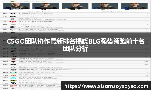 CSGO团队协作最新排名揭晓BLG强势领跑前十名团队分析
